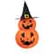 Northlight; 34" Jack-O'-Lanterns in Witch's Hat Outdoor Halloween Decoration; Category:Outdoor Halloween Decorations; Image:3
